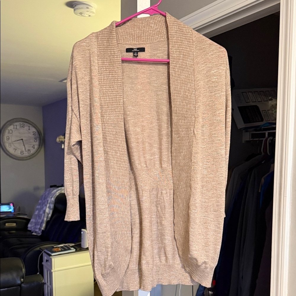 Women’s M My Michelle Light Tan Cardigan Sweater